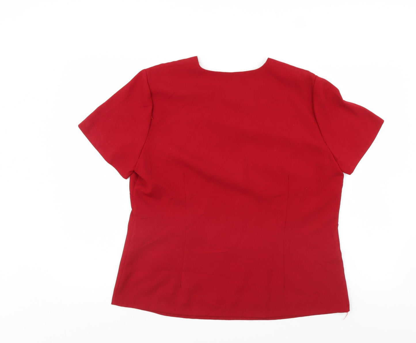 Satsuma Womens Red   Basic Blouse Size 18
