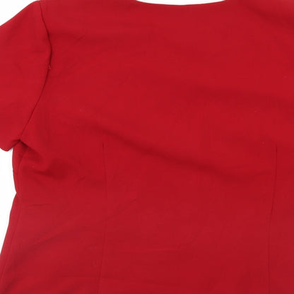 Satsuma Womens Red   Basic Blouse Size 18