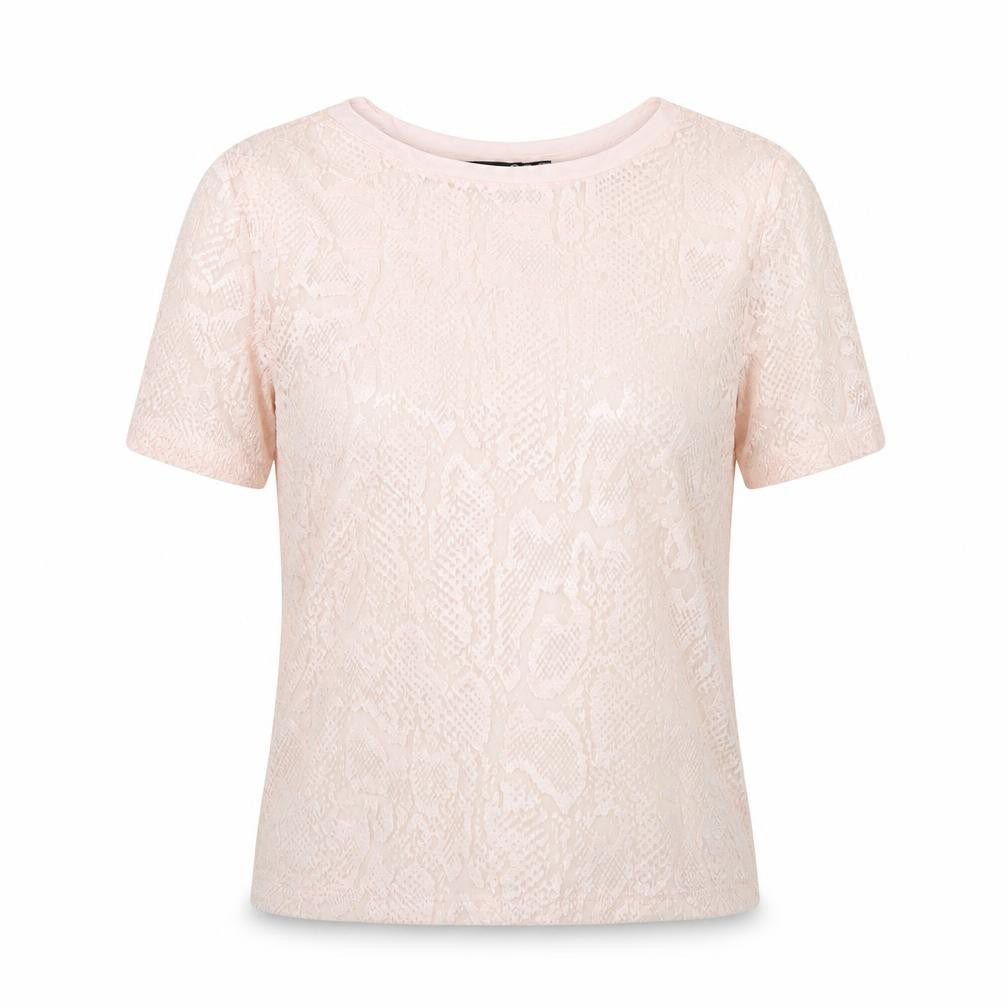 Atmosphere Womens Pink Animal Print  Basic T-Shirt Size 6