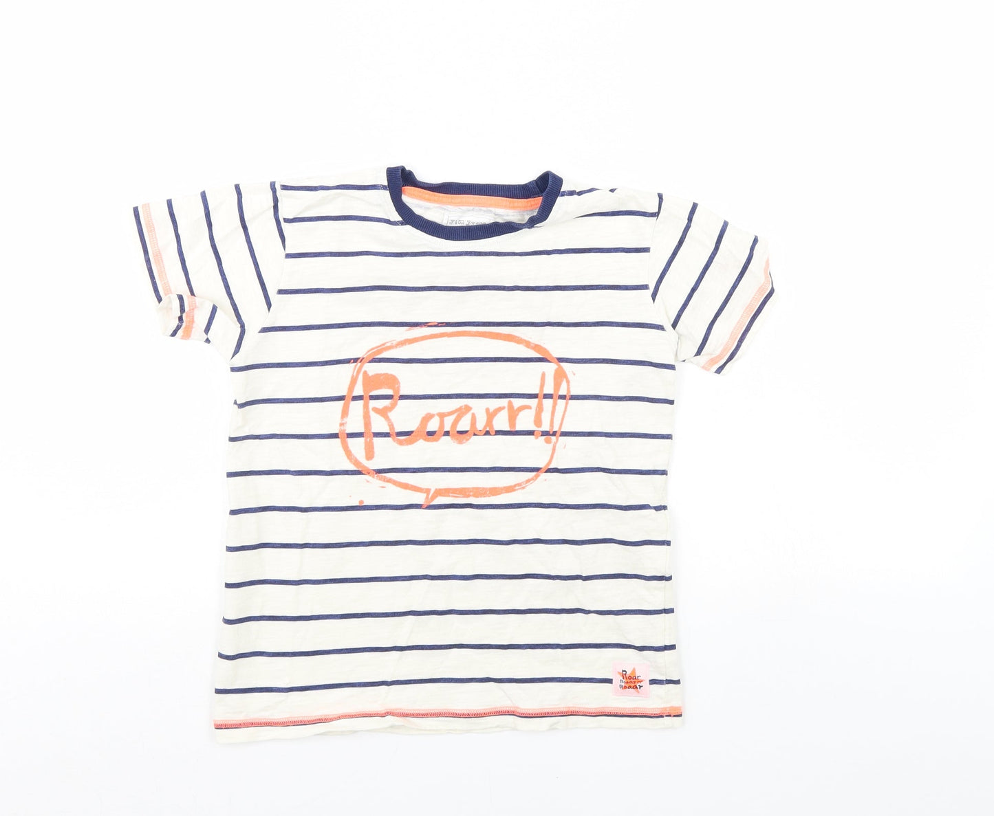 JimJams Boys Multicoloured Striped  Basic T-Shirt Size 7-8 Years