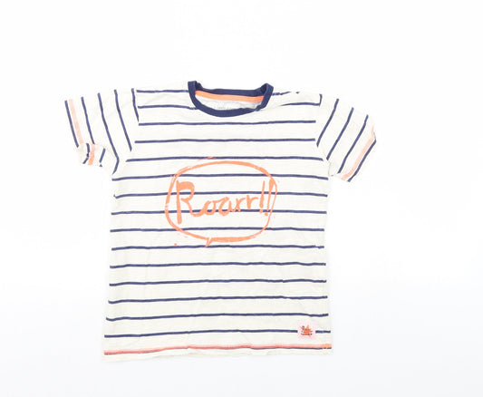JimJams Boys Multicoloured Striped  Basic T-Shirt Size 7-8 Years