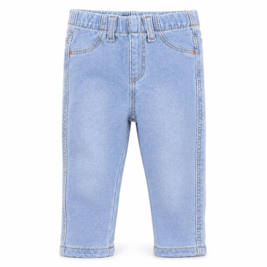 Front view of Primark boys’ blue jeans, size 9-12, months