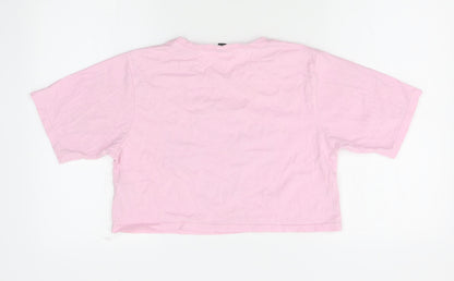 Preloved Preworn Womens Pink   Basic T-Shirt Size M  - stranger things - Back
