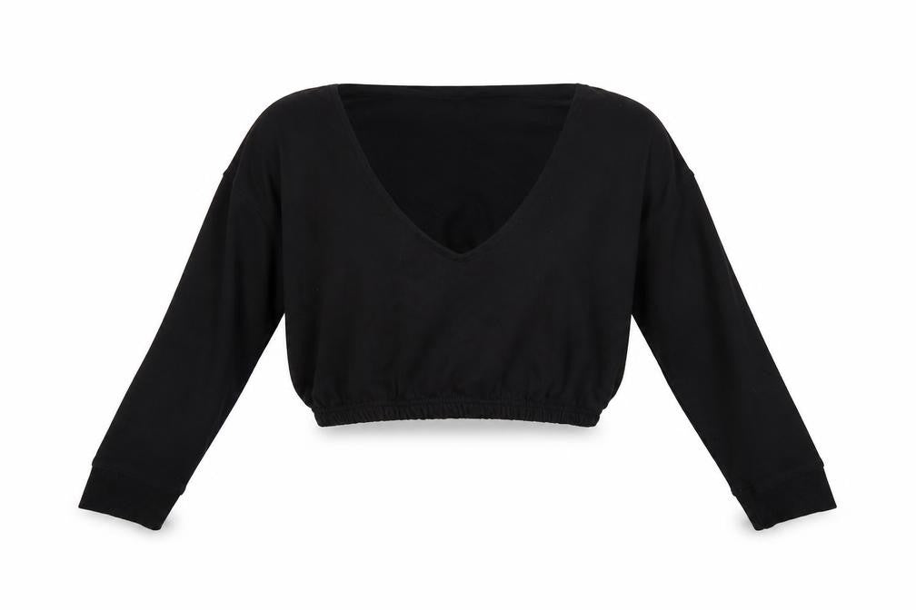 Missguided Womens Black   Pullover Sweatshirt Size 14  - cropped