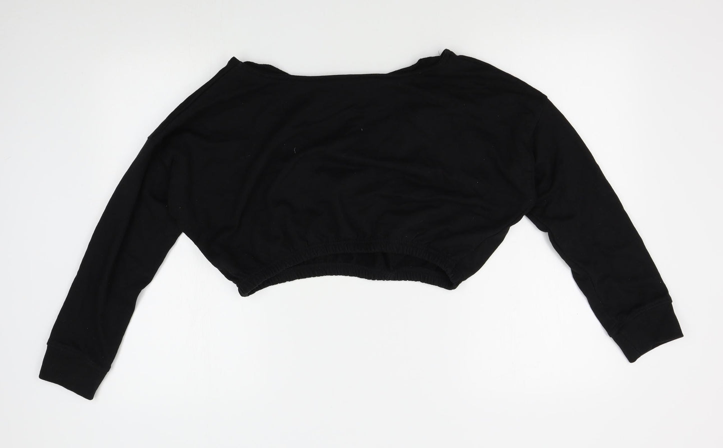 Missguided Womens Black   Pullover Sweatshirt Size 14  - cropped