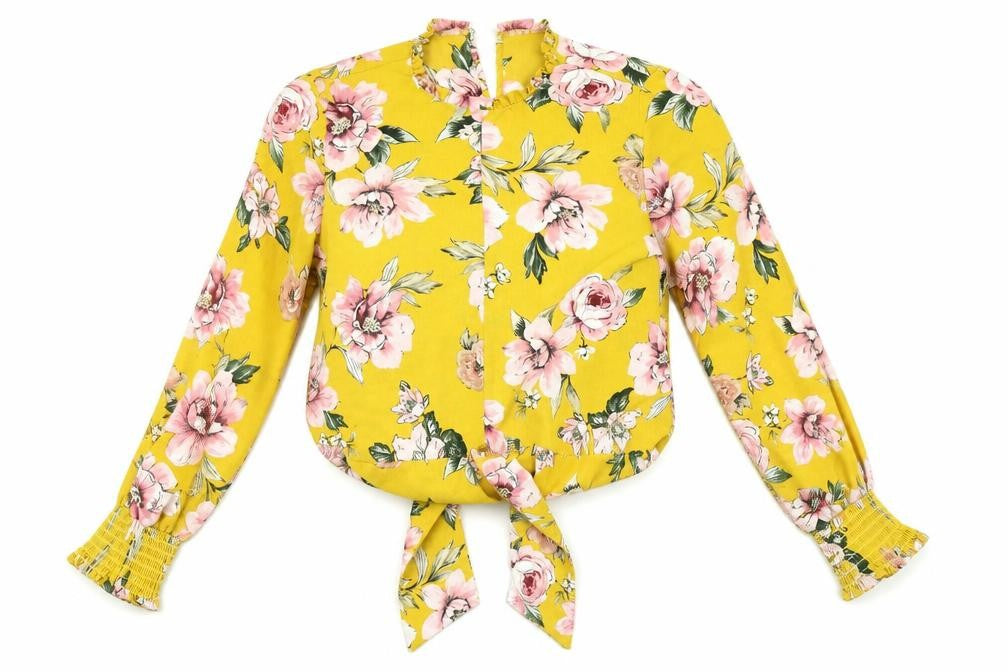 Primark Womens Multicoloured Floral  Wrap Blouse Size 10  - wrap front style