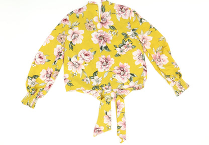 Primark Womens Multicoloured Floral  Wrap Blouse Size 10  - wrap front style