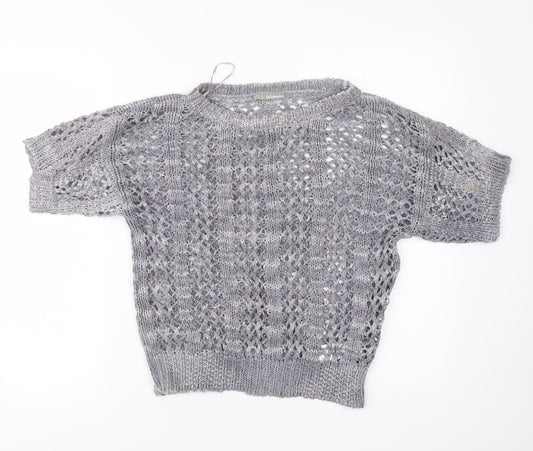 Marks and Spencer Womens Grey  Knit Pullover Jumper Size 12