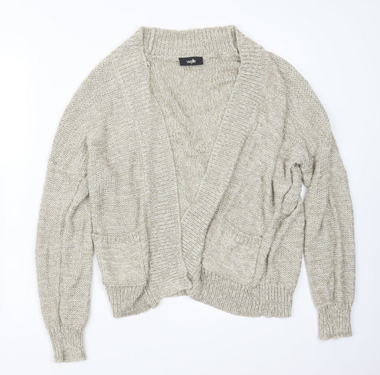 Wallis Womens Beige  Knit Cardigan Jumper Size M