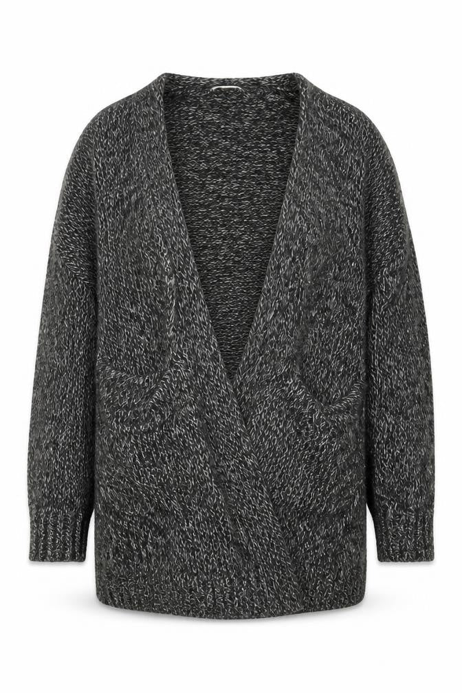 H&M Womens Grey  Knit Cardigan Jumper Size S