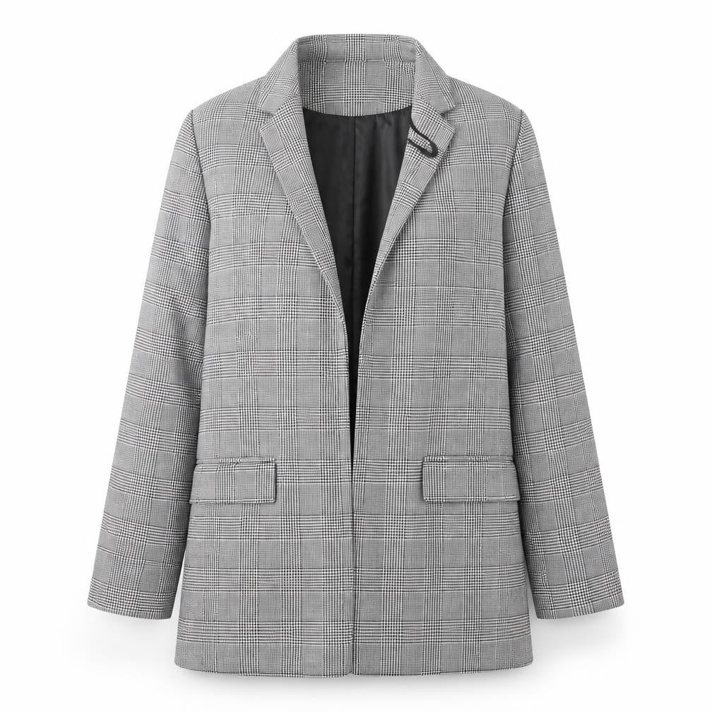 New Look Womens Black Houndstooth  Jacket  Size 8