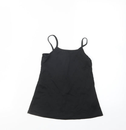 Additional front view of Next girls’ black basic t-shirt, size 3, years