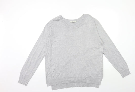 Peacocks Womens Grey  Knit Pullover Jumper Size 20