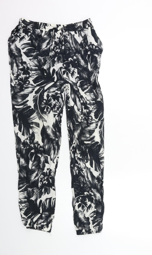 F&F Womens Gold Floral  Trousers  Size S L27 in