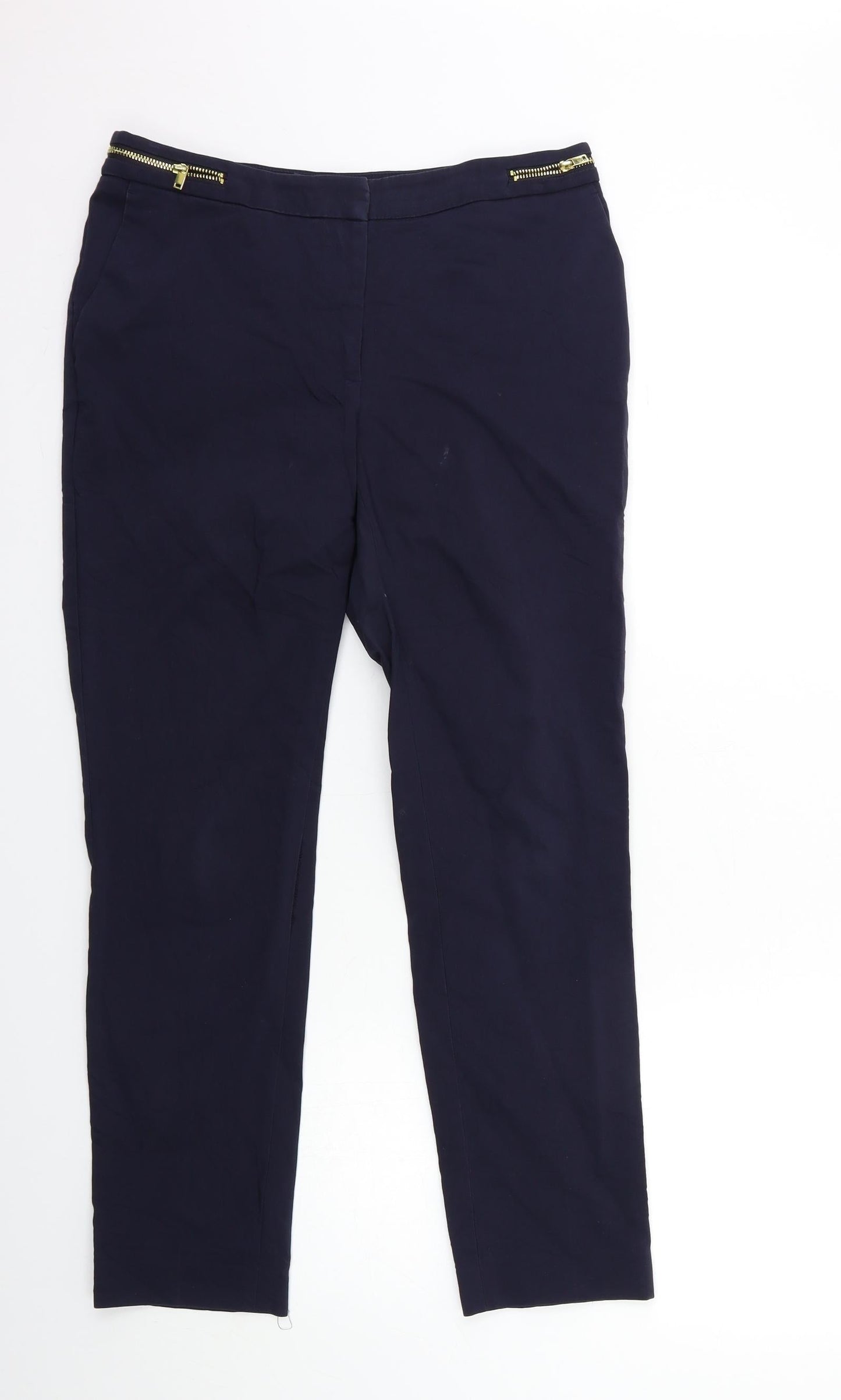 H&M Womens Blue   Trousers  Size 10 L28 in