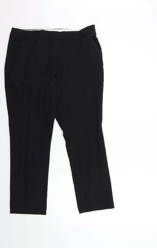 Marks and Spencer Womens Black   Trousers  Size 14 L26 in