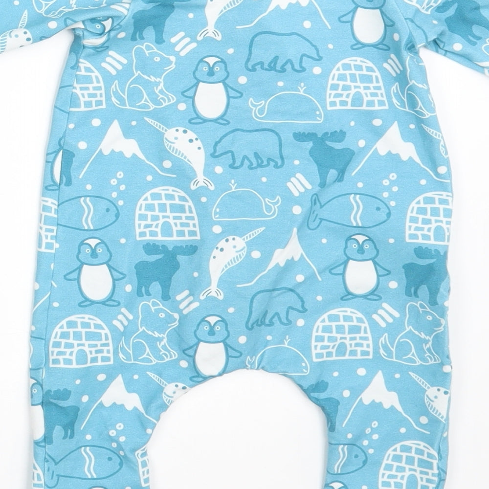 Preworn Boys Blue Animal Print  Coverall One-Piece One Size