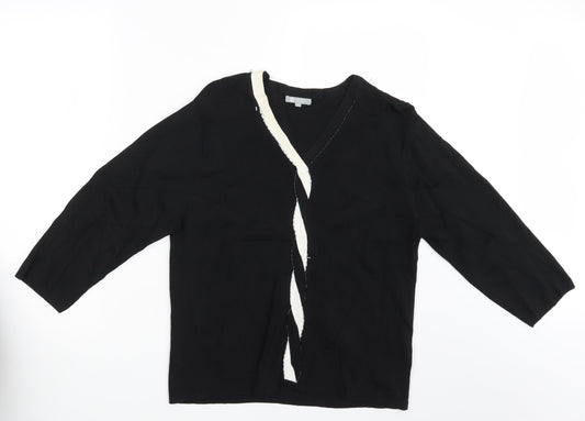 Mia Moda Womens Black   Pullover Jumper Size L