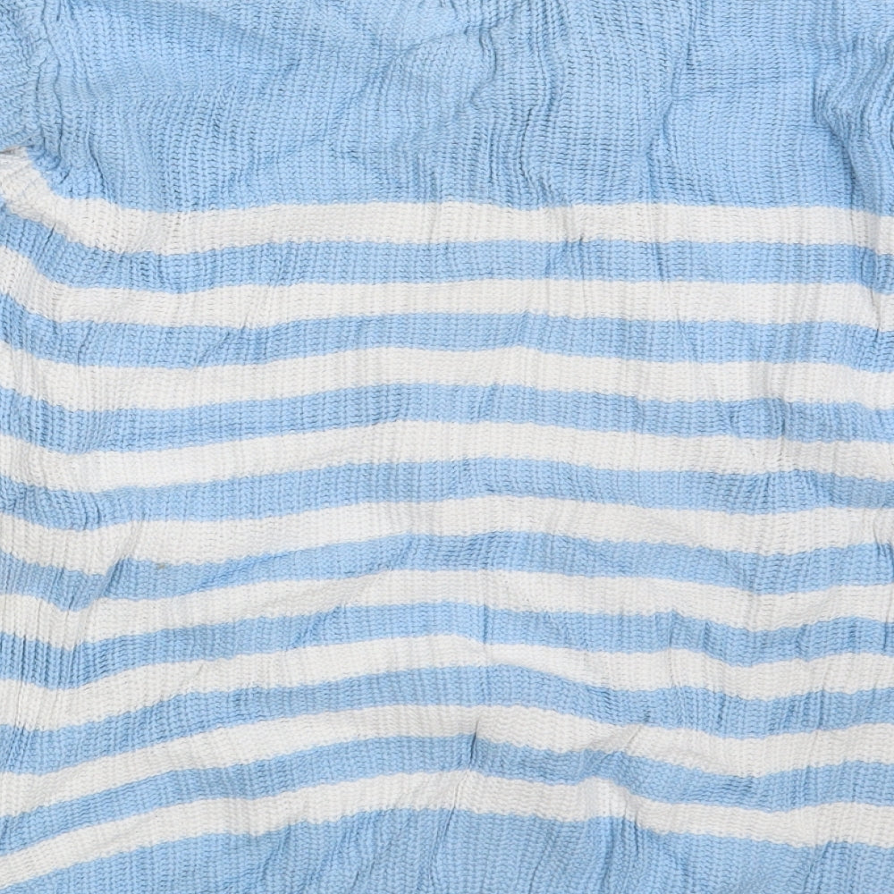 Damart Womens White Striped  Pullover Jumper Size 10