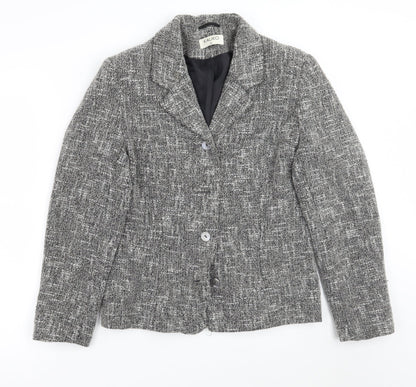 Additional front view of Kaliko women’s grey jacket coat, size UK 12