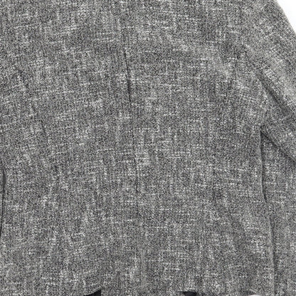 Brand and care label for Kaliko women’s grey jacket coat, size UK 12