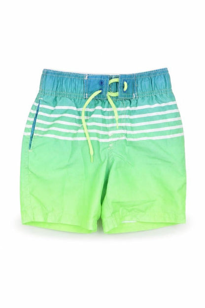 Front view of Rebel boys’ green bermuda shorts, size 4-5, years