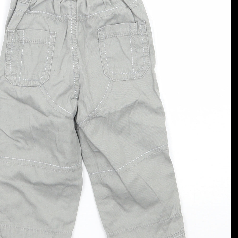 George Baby Grey   Cargo Trousers Size 3-6 Months