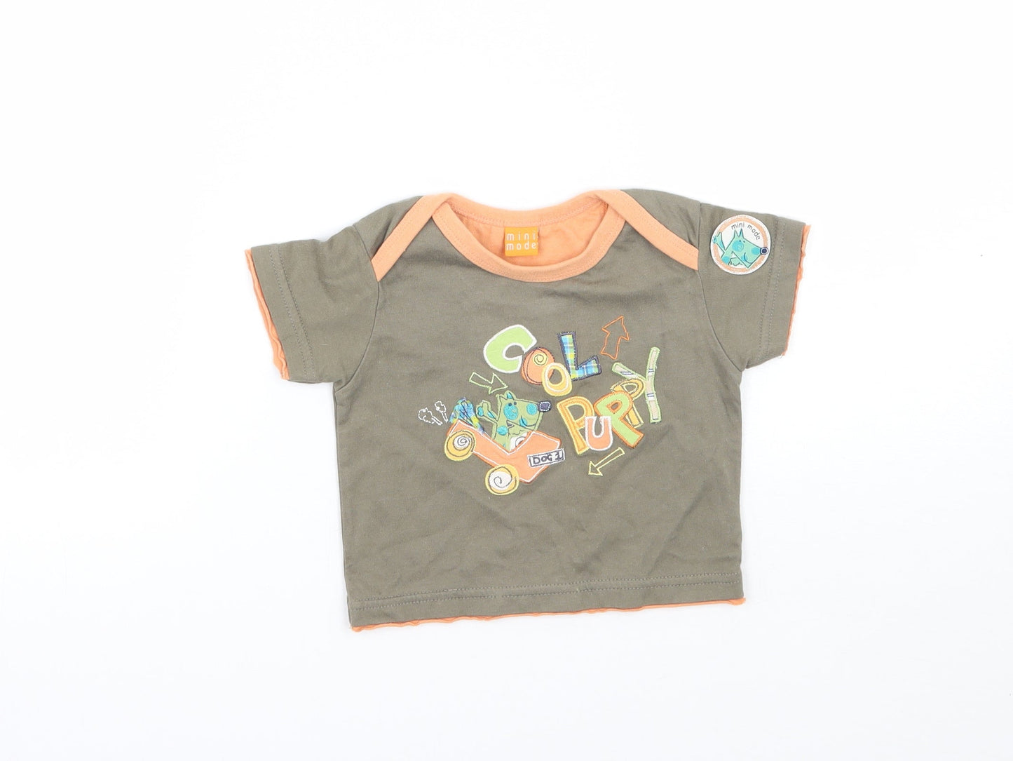 Mini mode Baby Brown   Basic T-Shirt Size 0-3 Months