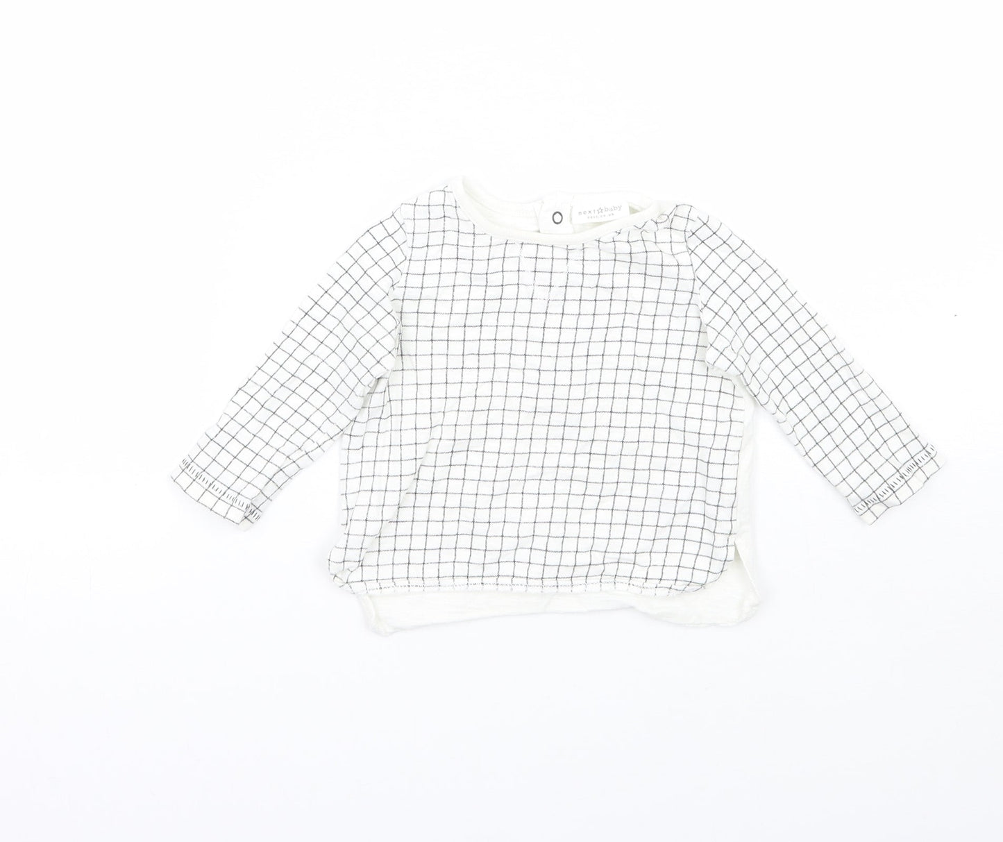 NEXT Baby White Check  Basic T-Shirt Size 3-6 Months