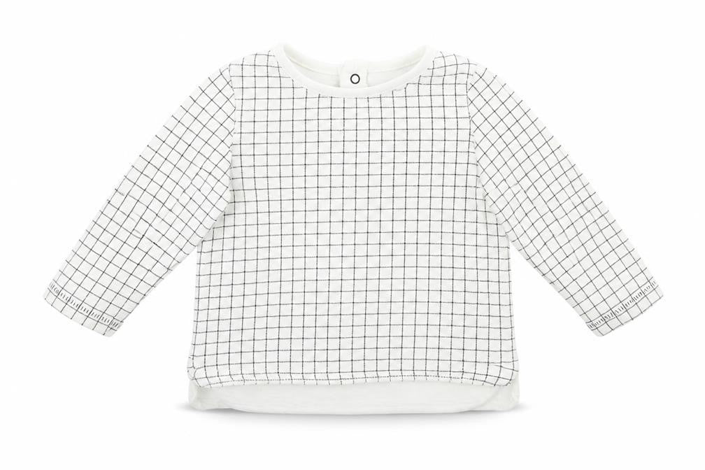NEXT Baby White Check  Basic T-Shirt Size 3-6 Months