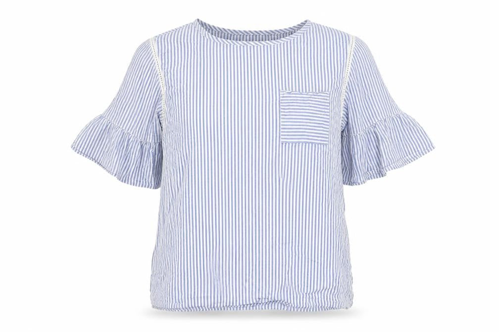NEXT Womens Blue Striped  Basic Blouse Size 10