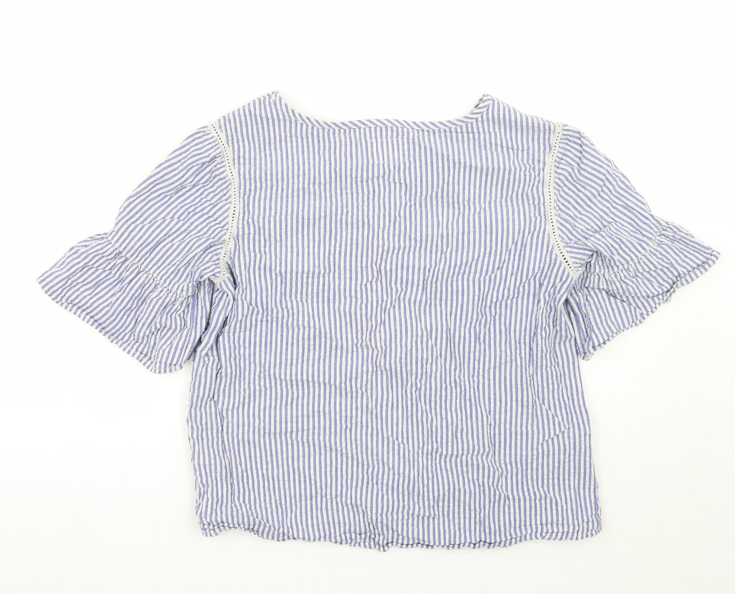 NEXT Womens Blue Striped  Basic Blouse Size 10