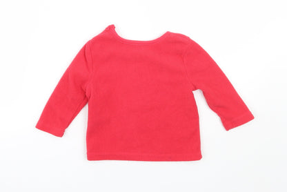 Back view of Primark Baby Red jumper, size 6-9, Months