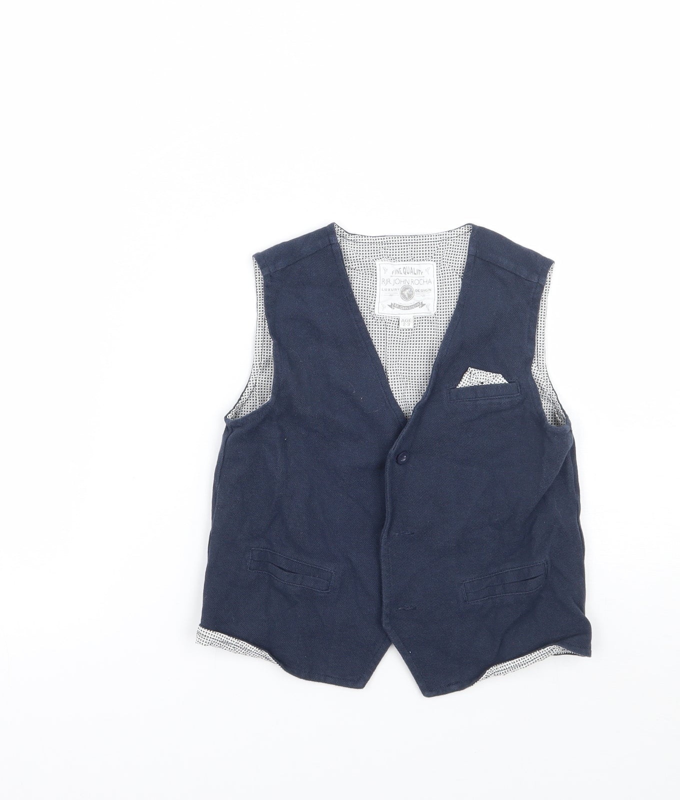 RJR.John Rocha Boys Blue   Jacket Waistcoat Size 2-3 Years