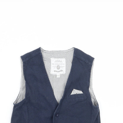 Close-up detail of RJR.John Rocha boys’ blue jacket waistcoat, size 2-3, years