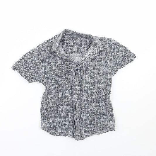 Primark Boys Grey Geometric  Basic Button-Up Size 2-3 Years