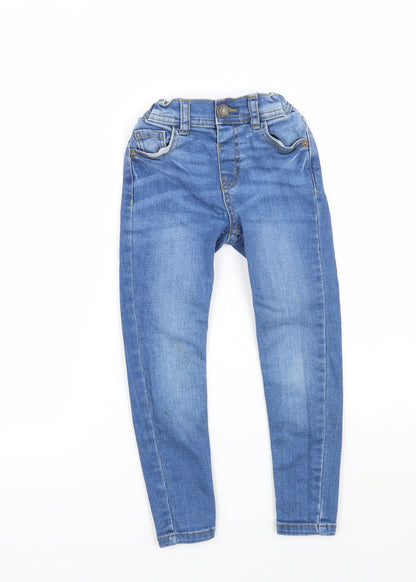 Additional front view of Denim & Co. girls’ blue skinny jeans, size 4-5, years