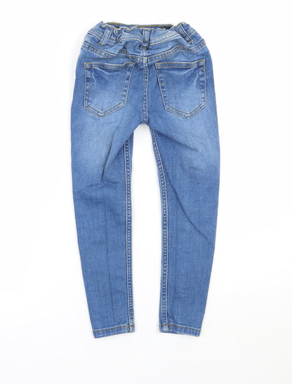 Back view of Denim & Co. girls’ blue skinny jeans, size 4-5, years