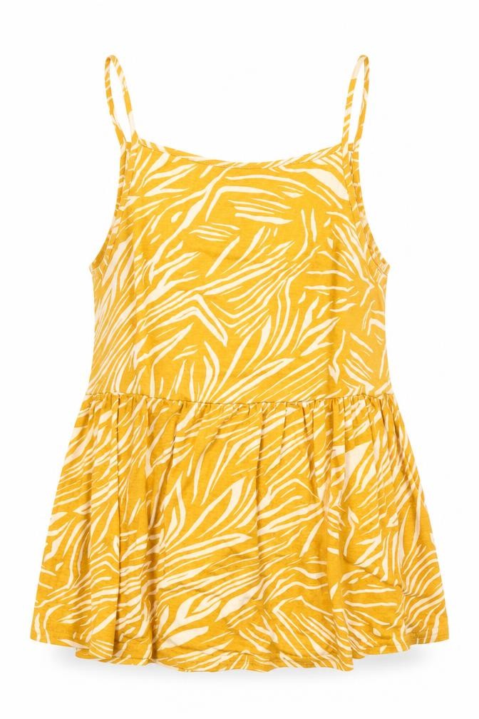 New Look Womens Yellow Animal Print  Camisole T-Shirt Size 12