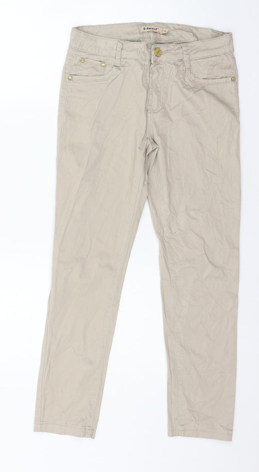 G-Smack Womens Brown   Trousers  Size 12 L25 in