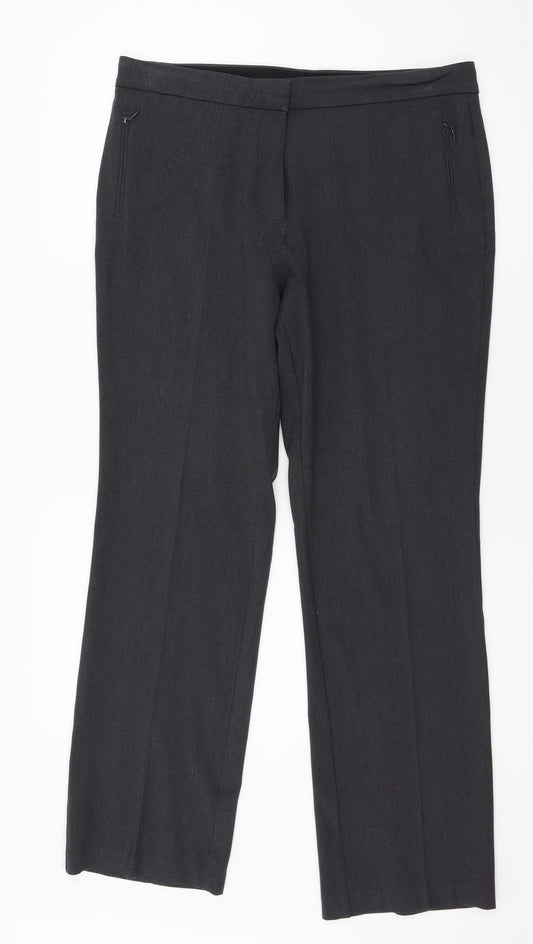 Marks and Spencer Womens Grey   Trousers  Size 14 L28 in