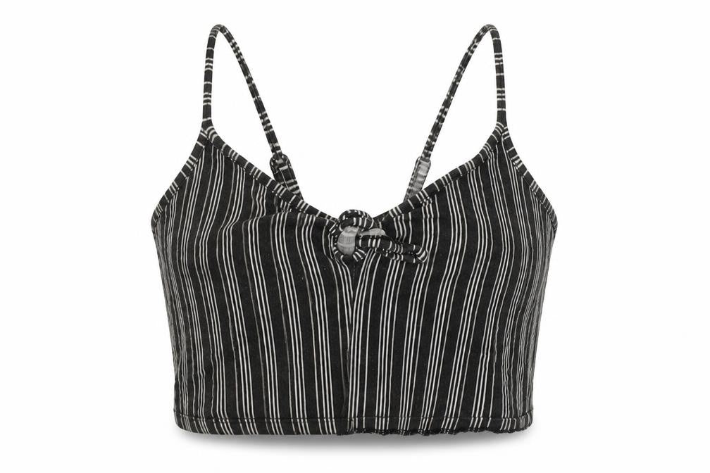 Primark Womens Grey Striped Jersey Basic Tank Size 8