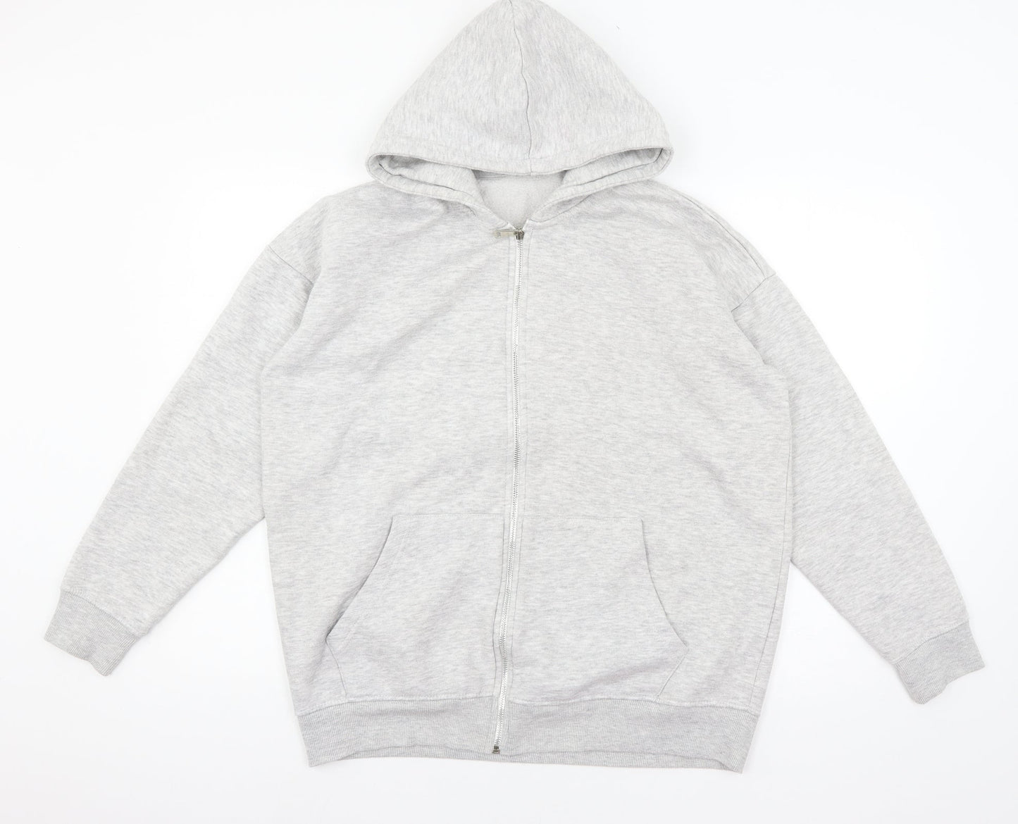 Boohoo Mens Grey  Jersey Full Zip Hoodie Size S