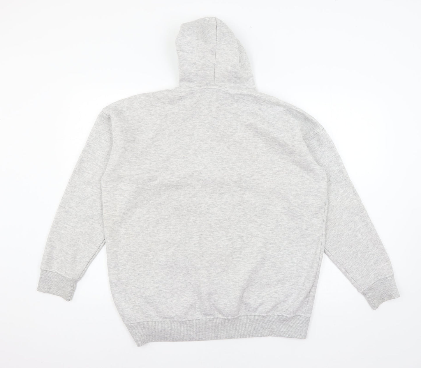 Boohoo Mens Grey  Jersey Full Zip Hoodie Size S