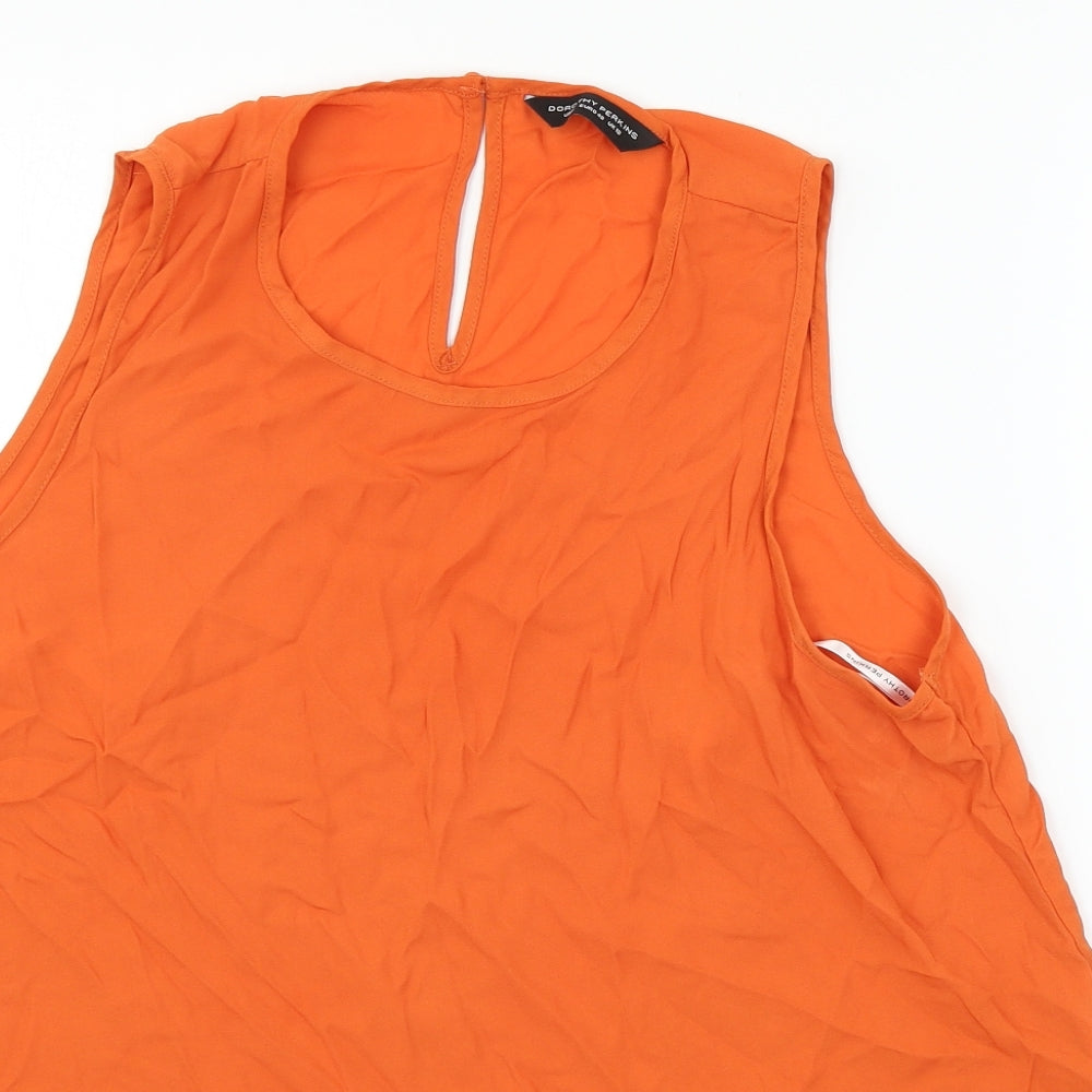 Dorothy Perkins Womens Orange   Basic Blouse Size 12