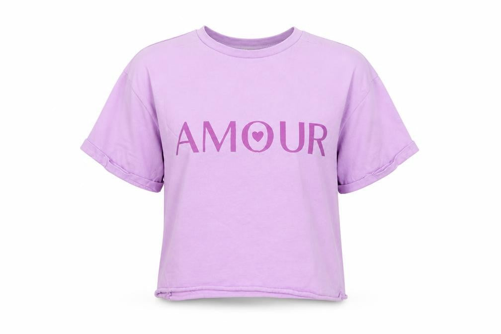 Miss E-vie Girls Purple  Jersey Basic T-Shirt Size 11-12 Years  - Amour