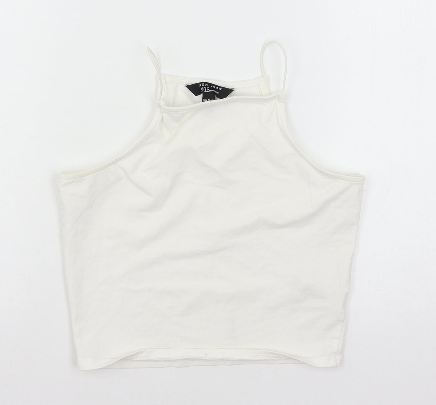 New Look Girls White  Jersey Basic Tank Size 14-15 Years