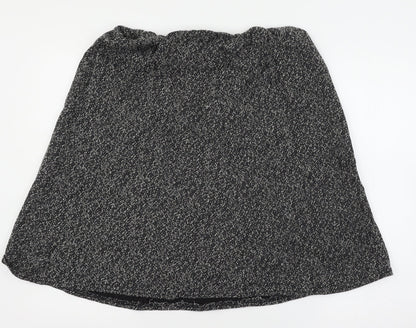 Amber Womens Grey  Knit Flare Skirt Size 18