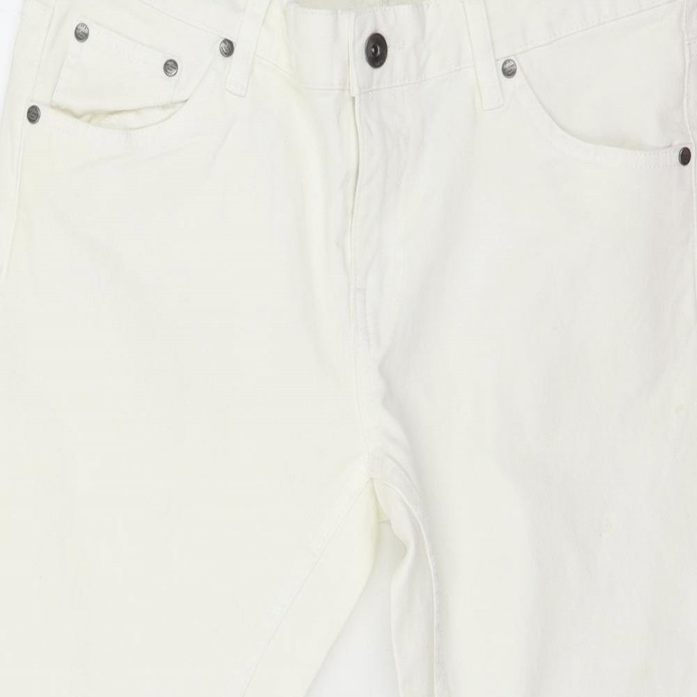 Denim Club Womens White  Denim Cropped Jeans Size 16 L21 in