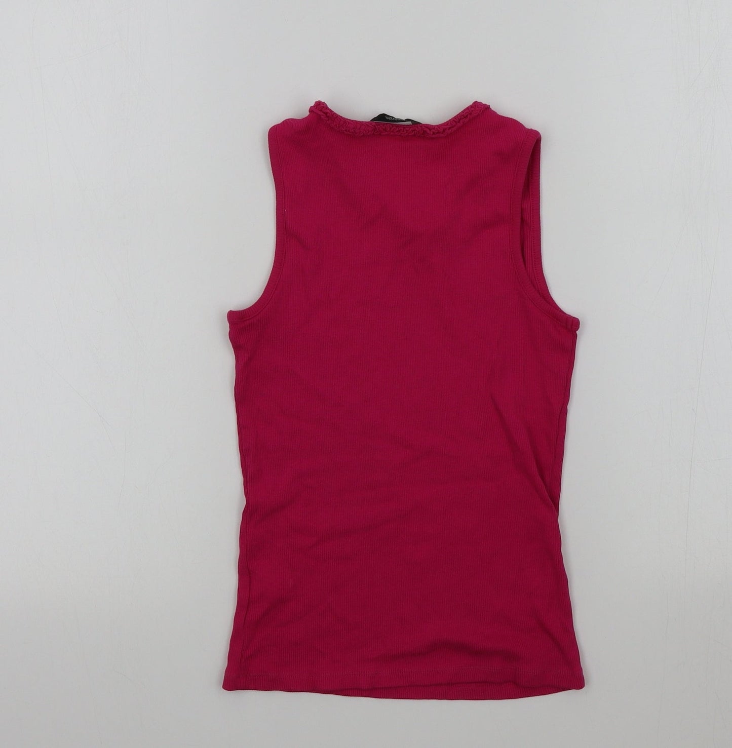 George Girls Pink Colourblock  Basic T-Shirt Size 10-11 Years